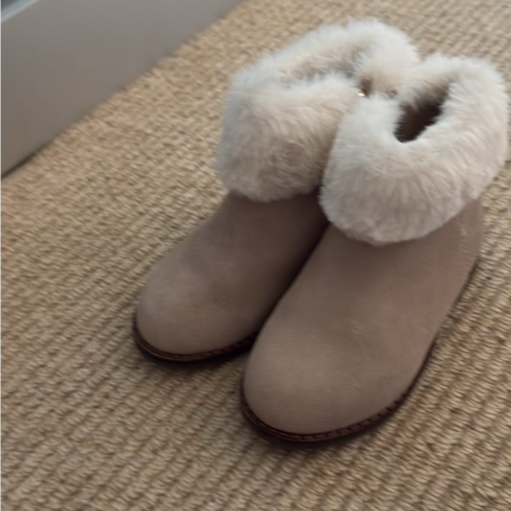 Janie and Jack Tan Fur-Lined Kids Boots size 8 toddler